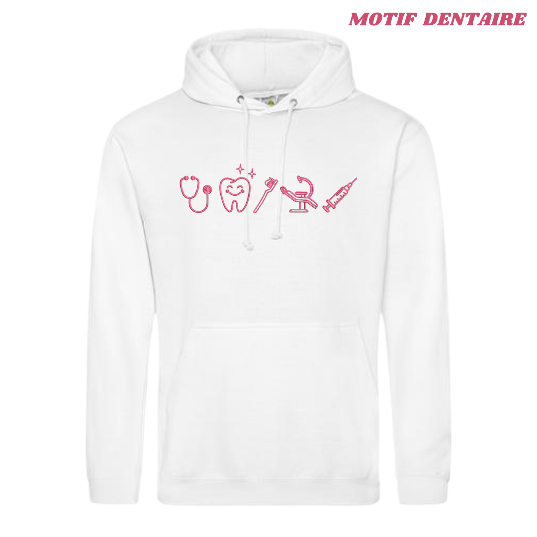 Sweat blanc lifestyle soignant