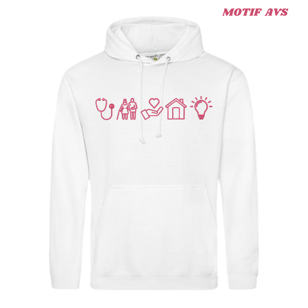 Sweat blanc lifestyle soignant