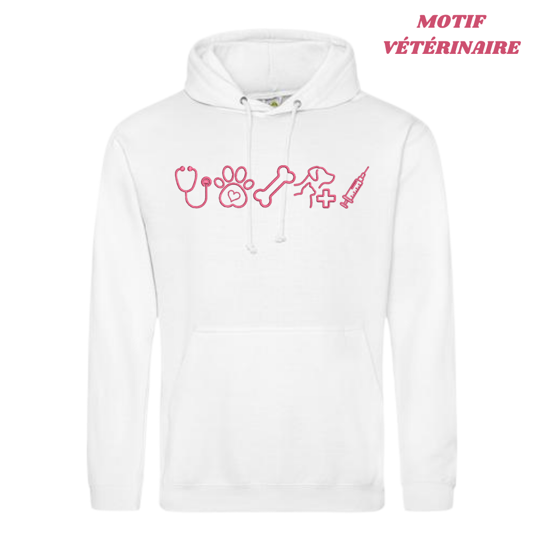 Sweat blanc lifestyle soignant