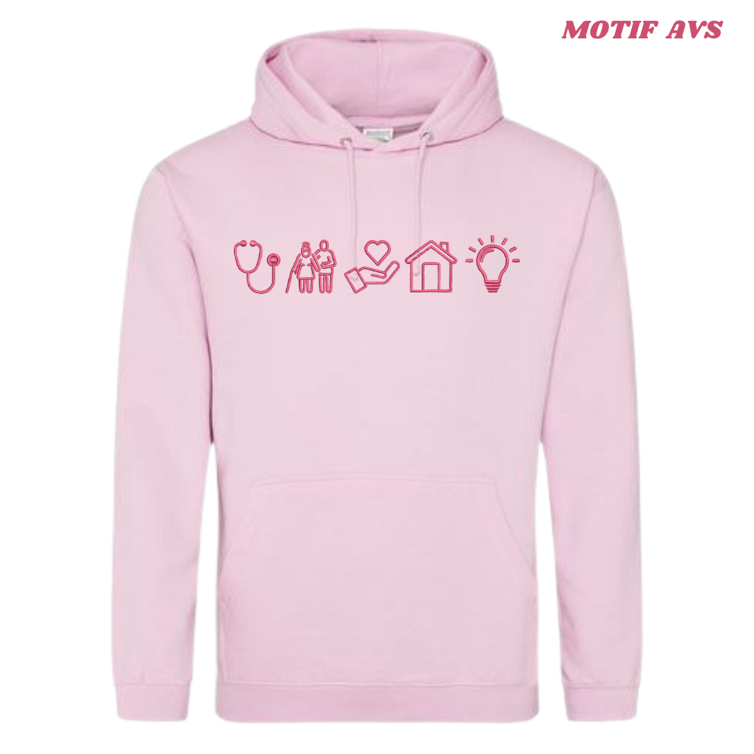 Sweat rose pastel lifestyle soignant