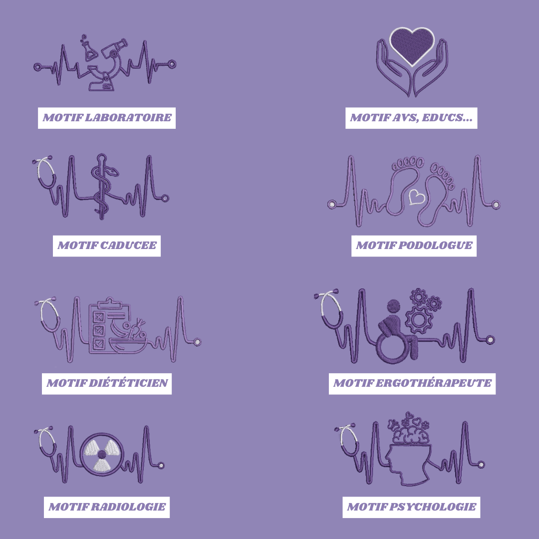 Sweat zip violette soignant personnalisé