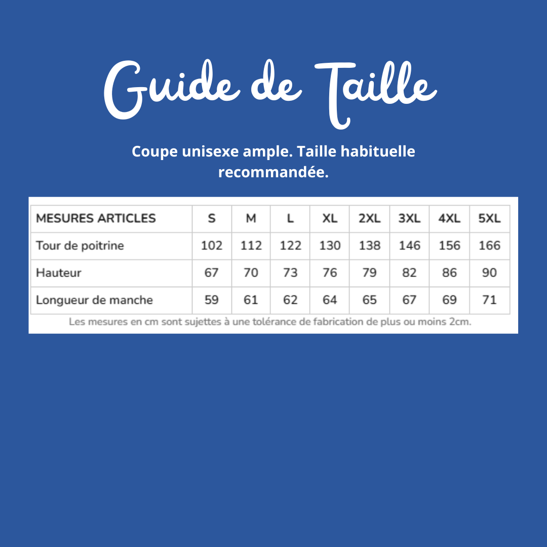 Sweat zip bleu roi soignant personnalisé