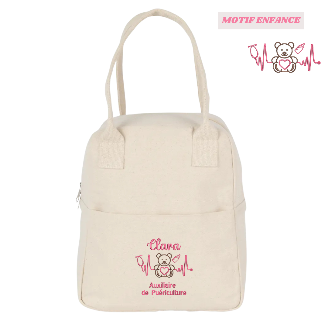 Lunchbag natural soignant personnalisée
