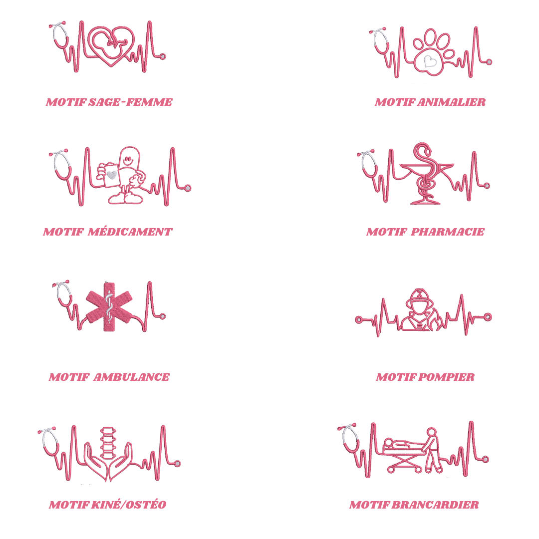 Sweat zip blanc soignant personnalisé