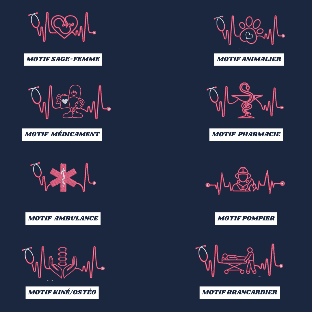 Polaire bleu marine soignant personnalisée