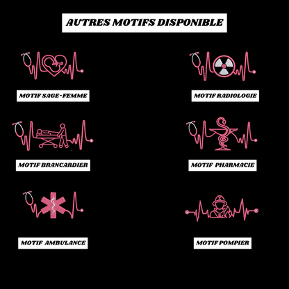 Polaire noire soignant personnalisée