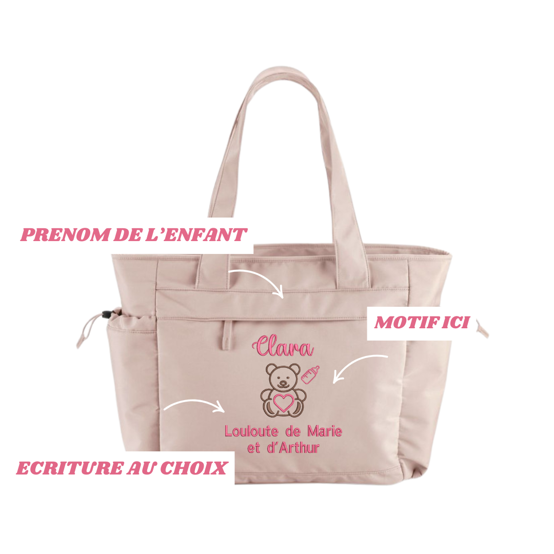Sac à langer rose