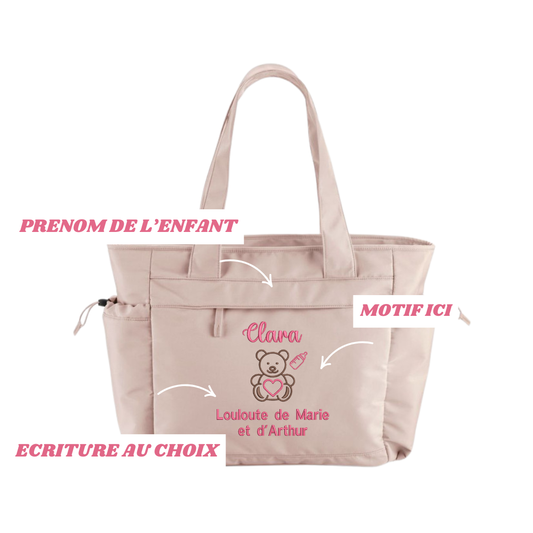 Sac à langer rose