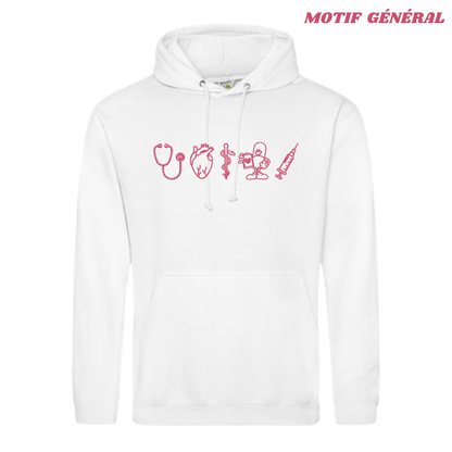 Sweat blanc lifestyle soignant