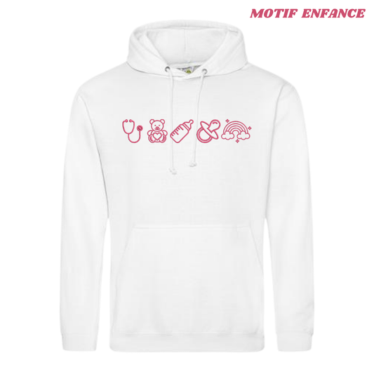 Sweat blanc lifestyle soignant