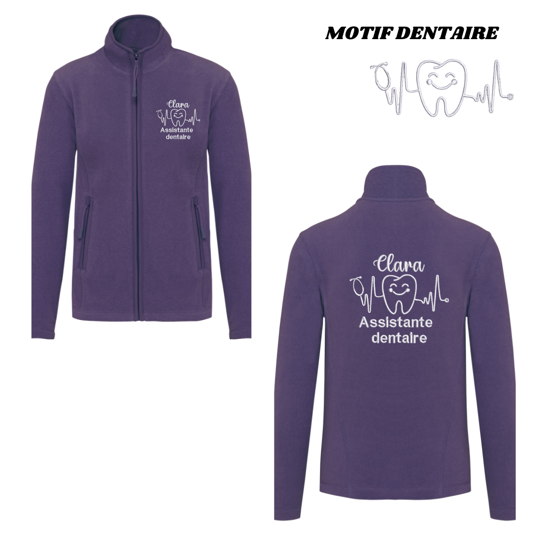 Polaire violette personnalisée