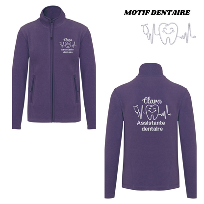 Polaire violette personnalisée