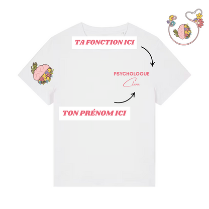 T-shirt personnalisé - Motif Santé Mentale Cerveau
