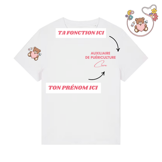 T-shirt personnalisé - Motif Ourson & Biberon
