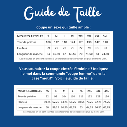 Polaire bleue roi soignant personnalisée