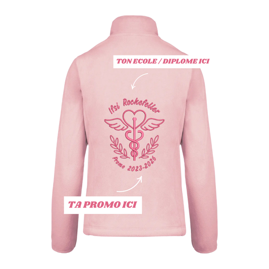 Polaire rose pastel personnalisée