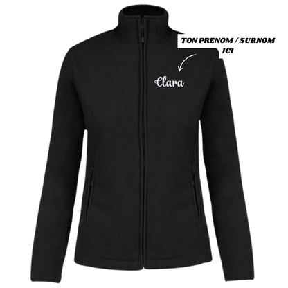 Polaire noire personnalisée