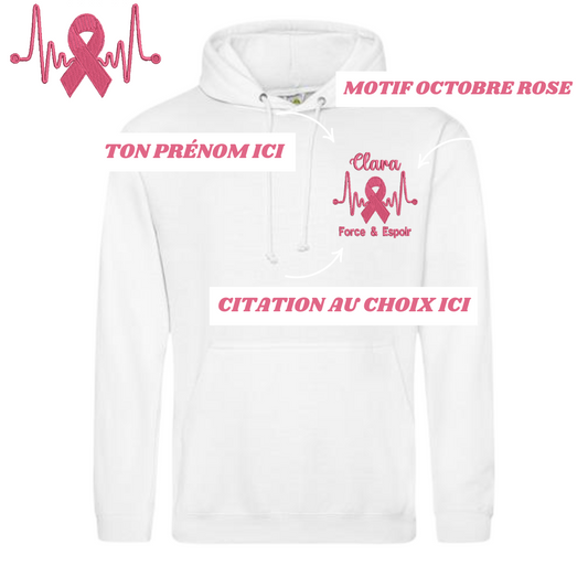 Sweat à capuche blanc
