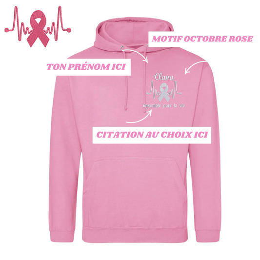 Sweat à capuche fuschia